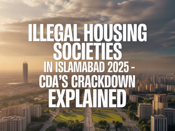 Illegal Housing Societies in Islamabad 2025 – CDA’s Crackdown Explained