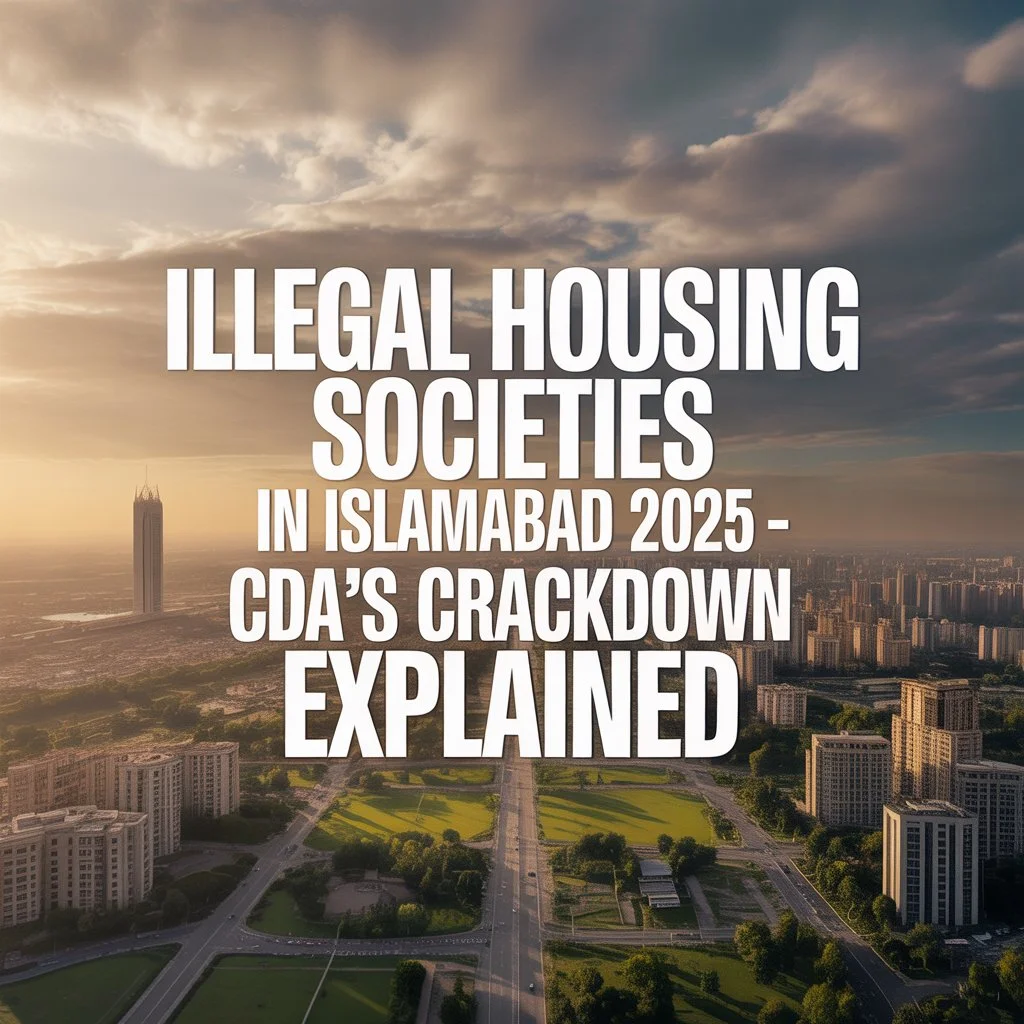 Illegal Housing Societies in Islamabad 2025 – CDA’s Crackdown Explained