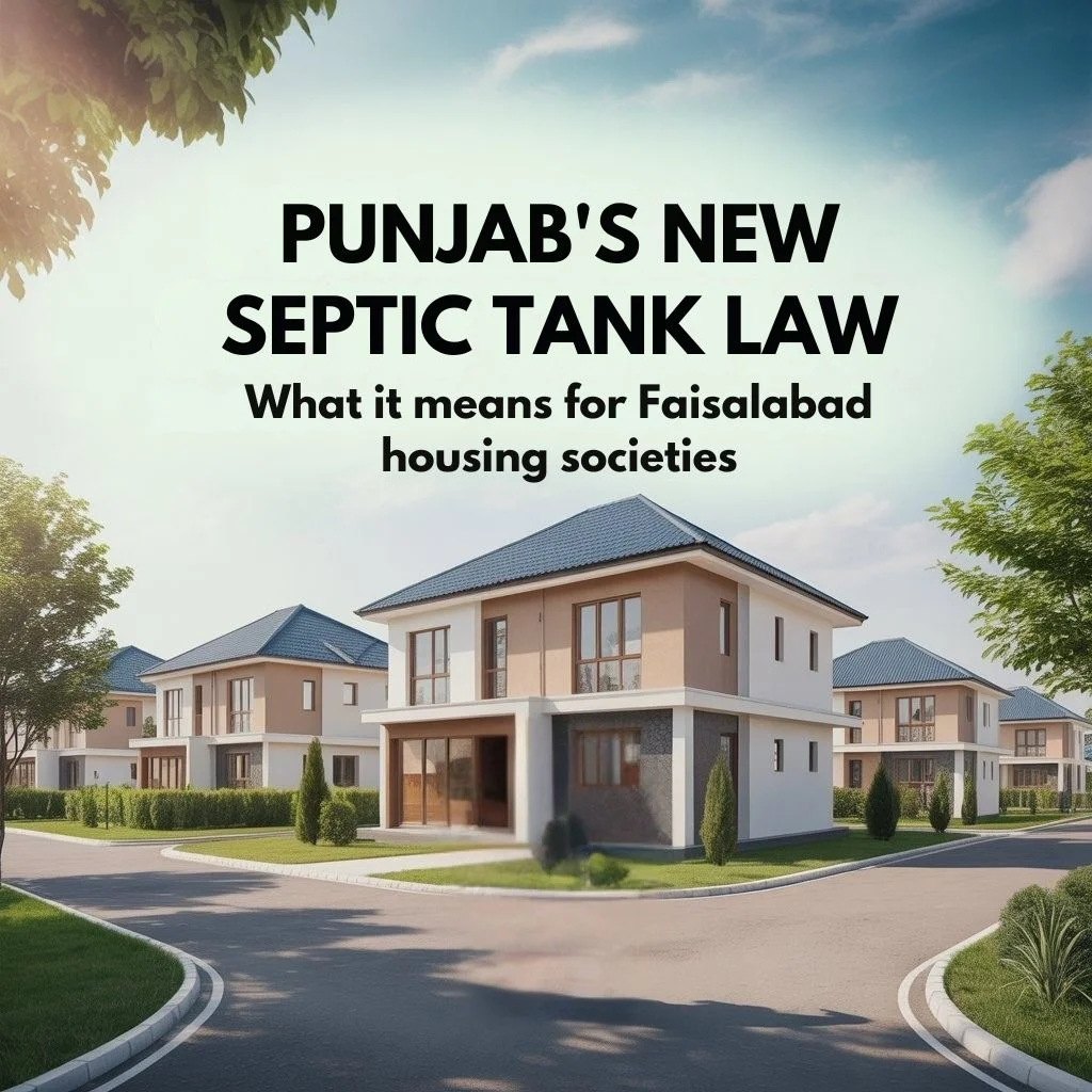 Punjab’s New Septic Tank Law: What It Means for Faisalabad Housing Societies