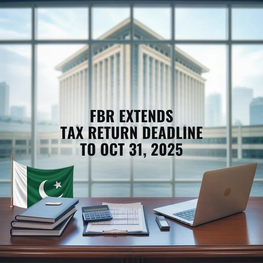 FBR Extends Income Tax Return Filing Deadline to October 31, 2025 — Relief for Taxpayers in Pakistan