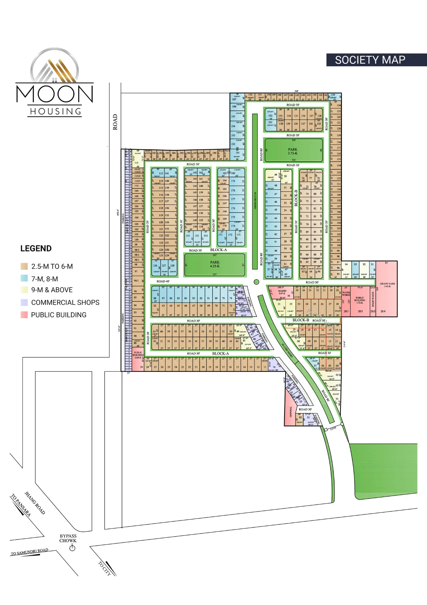 Moon Housing Faisalabad Map