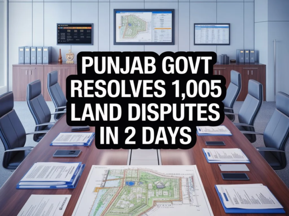Punjab Govt Resolves 1,005 Land Disputes in 2 Days: Major Boost for Property Buyers & Investors