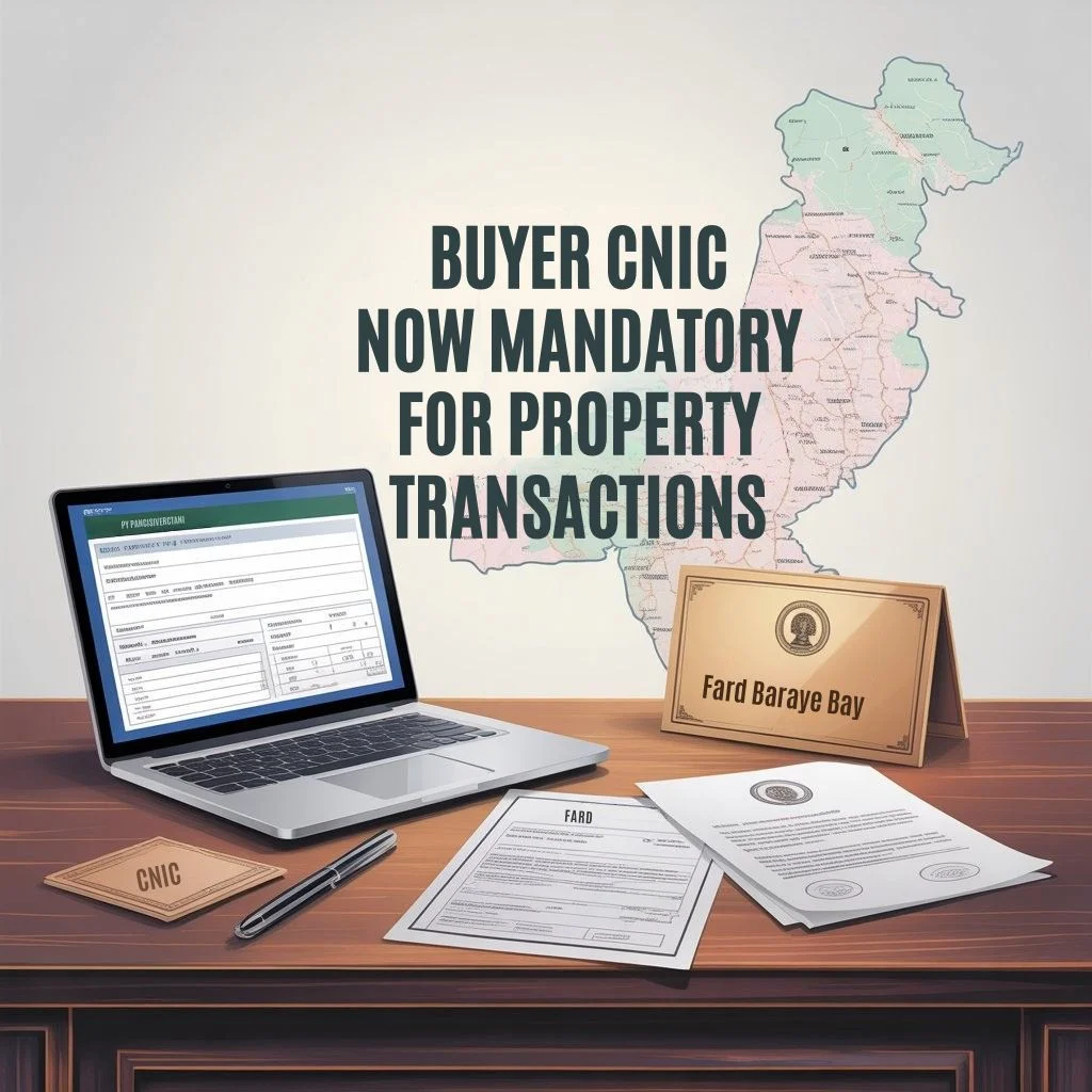 New Property Transaction Rule in Punjab: Buyer CNIC Now Mandatory – Complete Guide