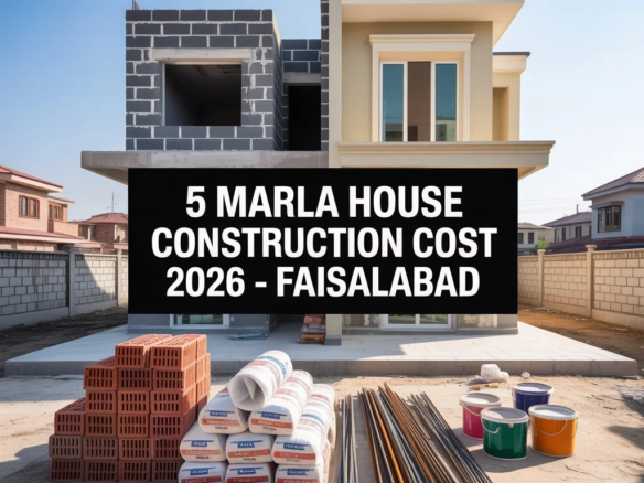 5 Marla House Construction Cost in Faisalabad 2026 | Grey Structure & Finishing Rates