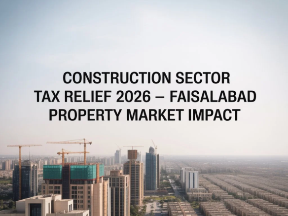 Construction Sector Tax Relief 2026: Impact on Faisalabad Property Market & Investment