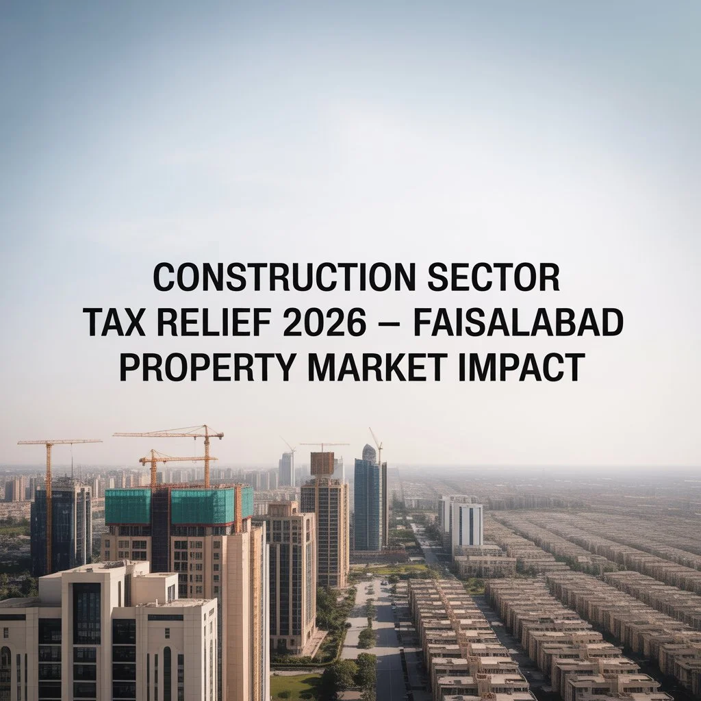 Construction Sector Tax Relief 2026: Impact on Faisalabad Property Market & Investment