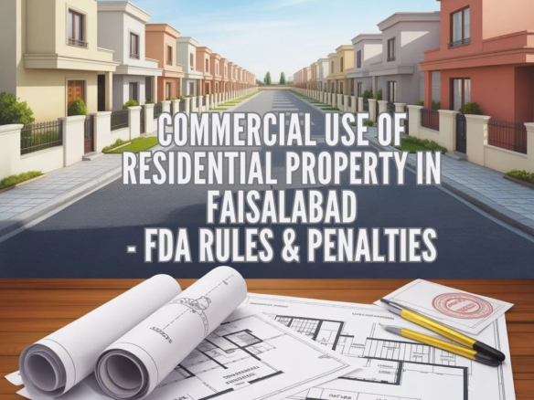 Commercial Use of Residential Property in Faisalabad – FDA Rules, Penalties & Legal Solutions