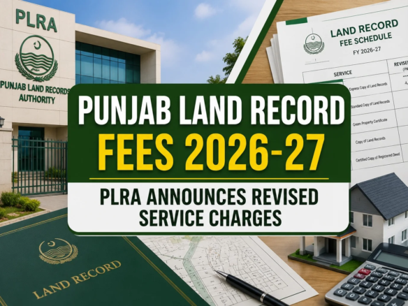 Punjab Land Record Fees 2026-27: PLRA Announces Revised Service Charges