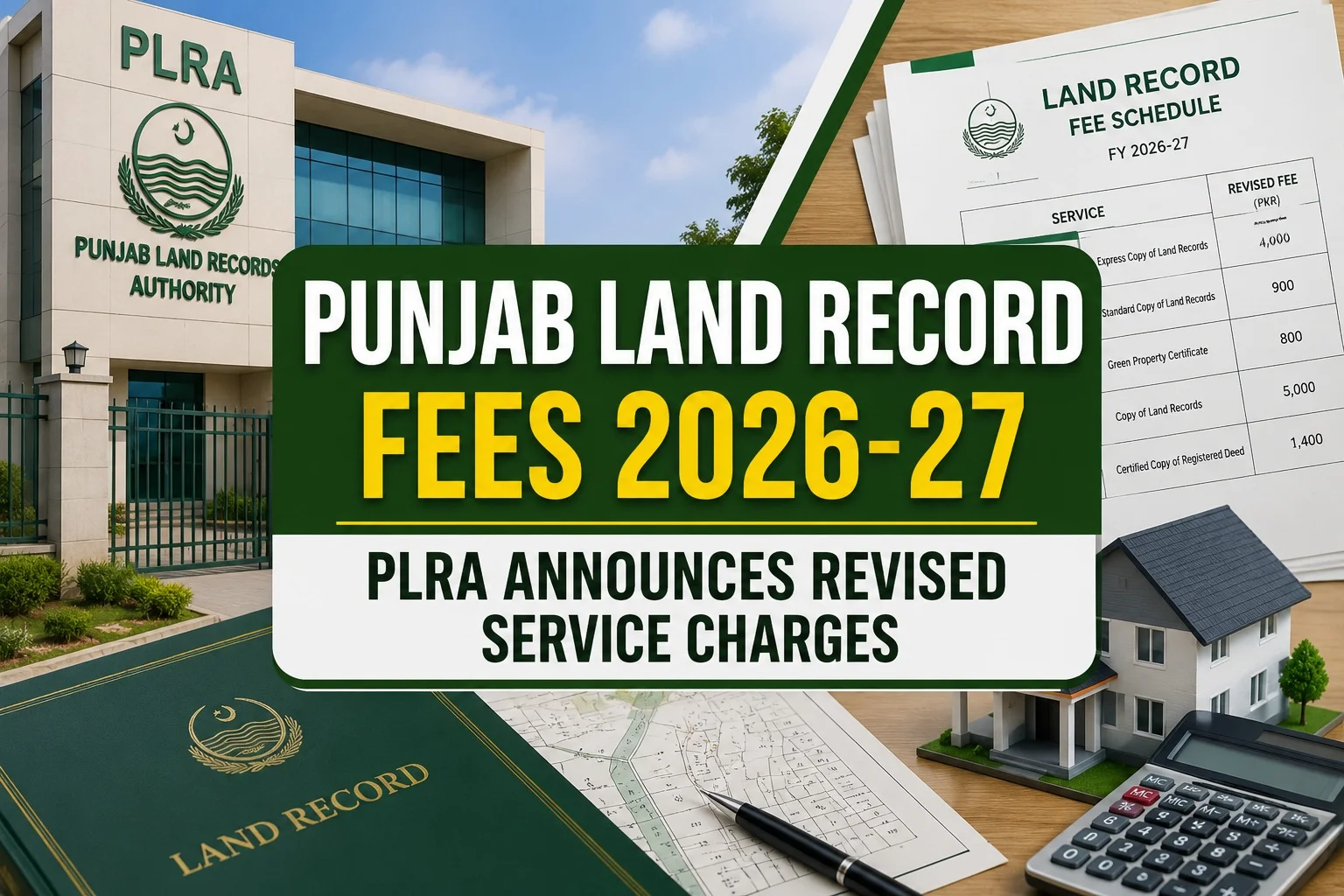 Punjab Land Record Fees 2026-27: PLRA Announces Revised Service Charges