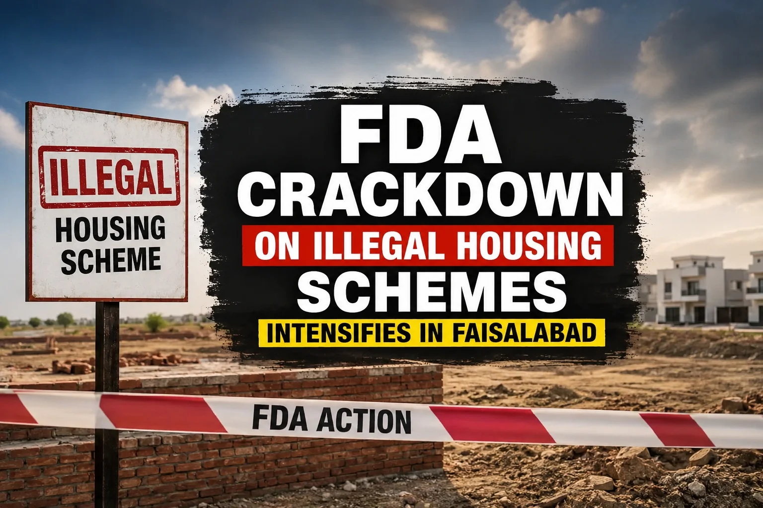 FDA Crackdown on Illegal Housing Schemes Intensifies in Faisalabad