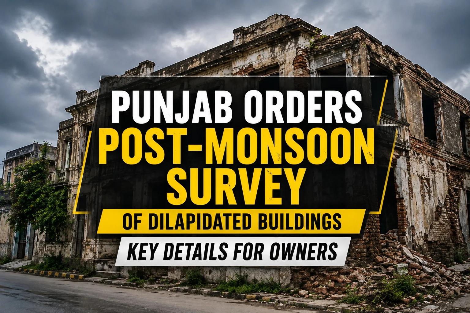 Punjab Orders Post-Monsoon Survey of Dilapidated Buildings: Key Details for Owners